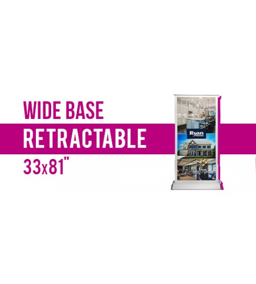 33x81" | Wide Base Retractable Stand