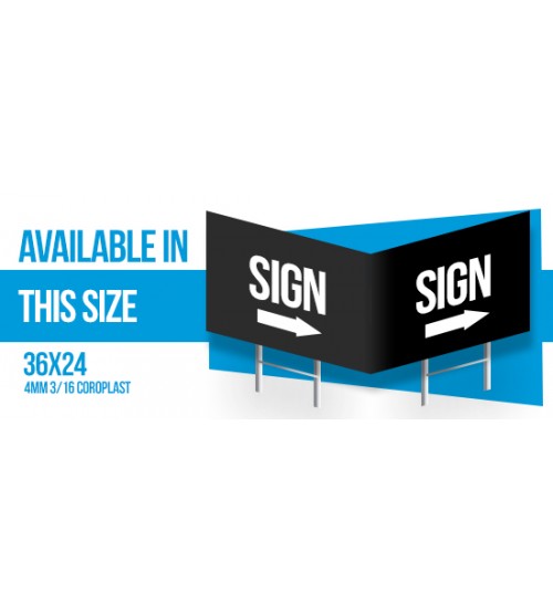 Open Land Sign Coroplast 4MM 3/16