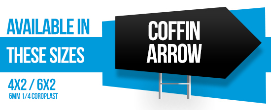 Coffin Arrow Coroplast 6MM 1/4