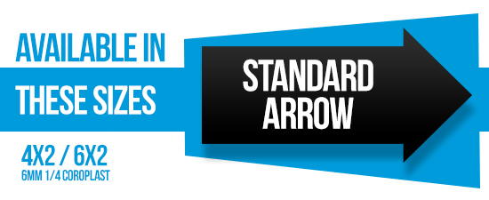 Standard Arrow Coroplast 6MM 1/4